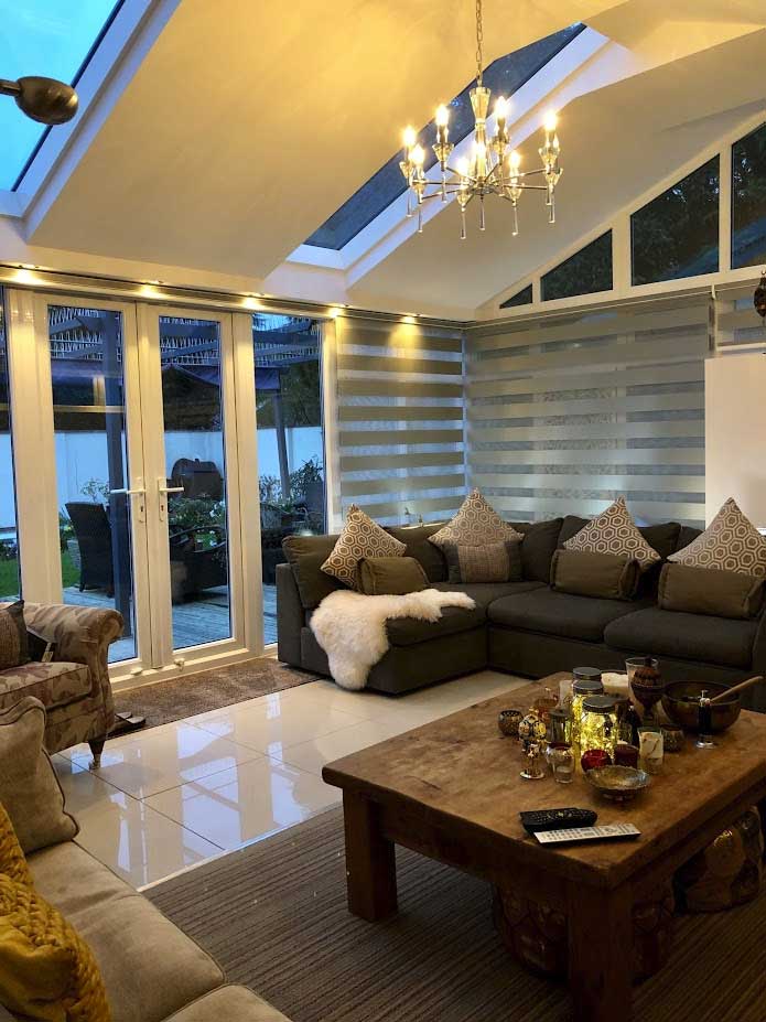 Versatile sky light - glass panels