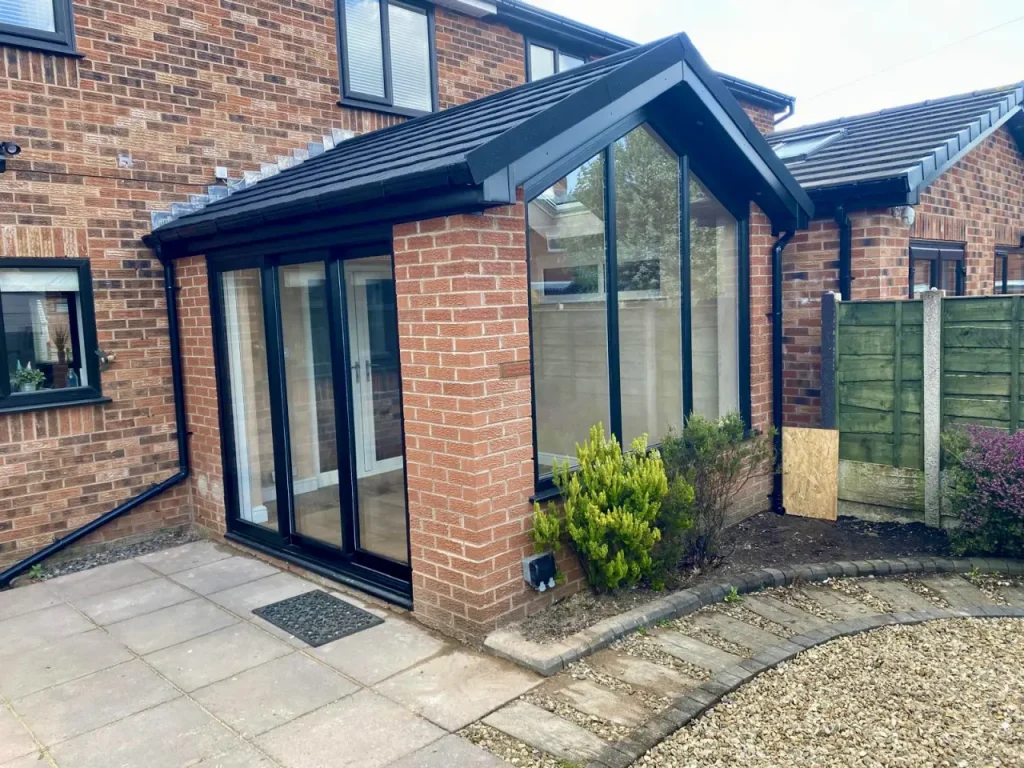 finished gable and large windows 2